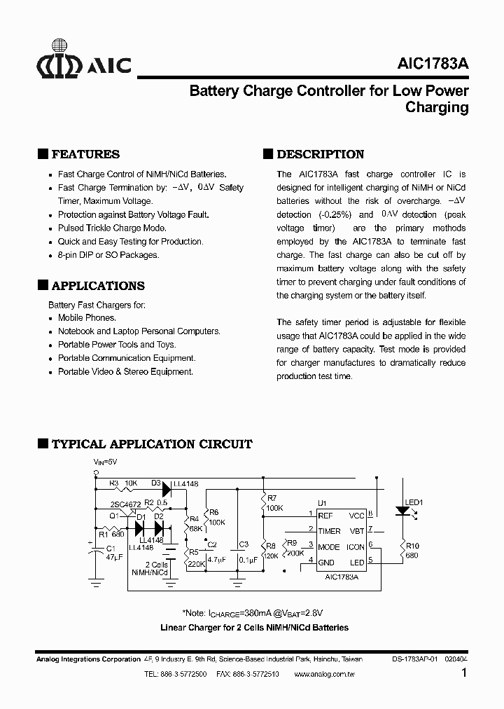 AIC1783A_2198919.PDF Datasheet