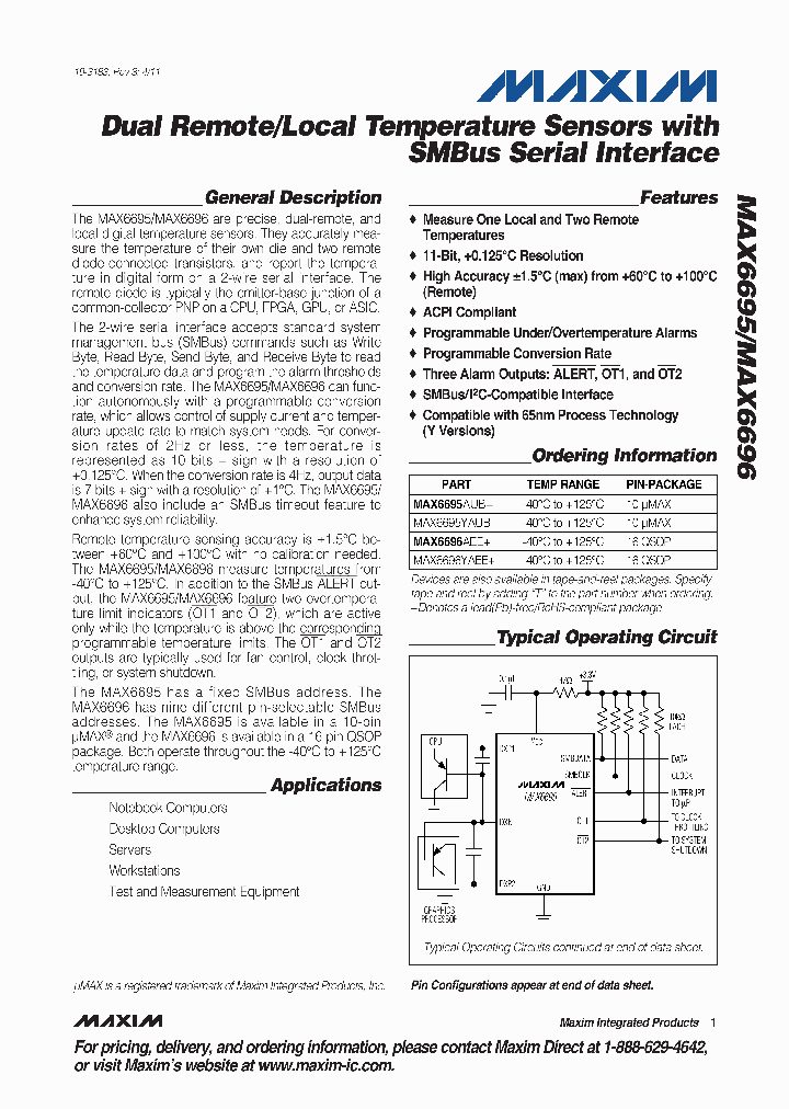 MAX6695YAUB_2263379.PDF Datasheet