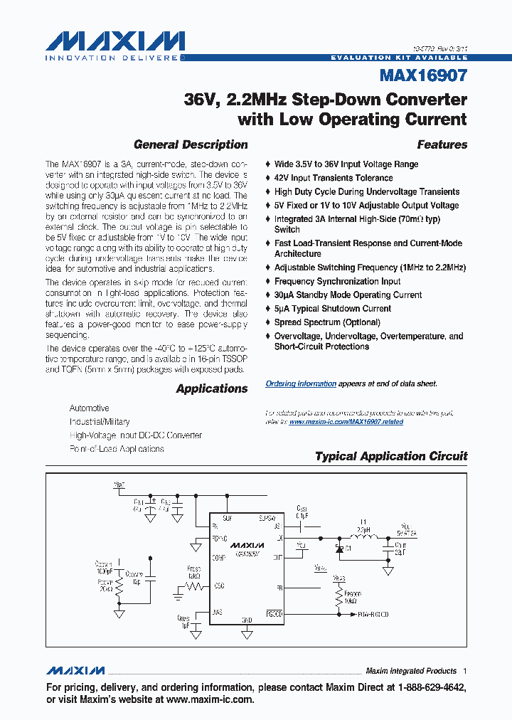 MAX16907RAUV_2379904.PDF Datasheet