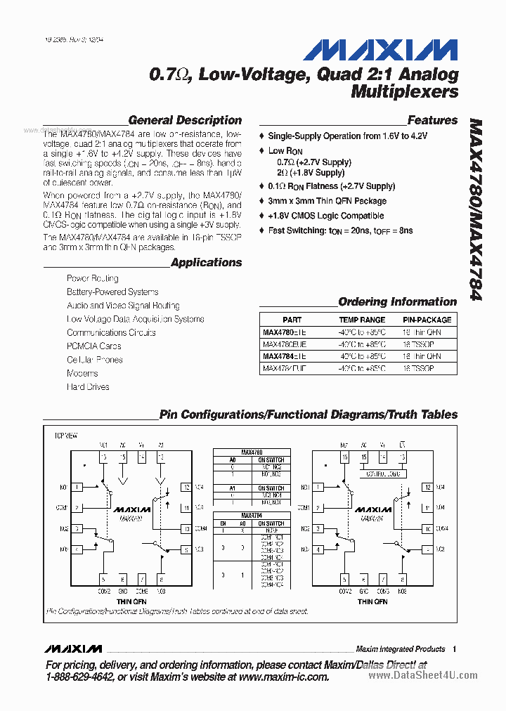 MAX4780_2749095.PDF Datasheet