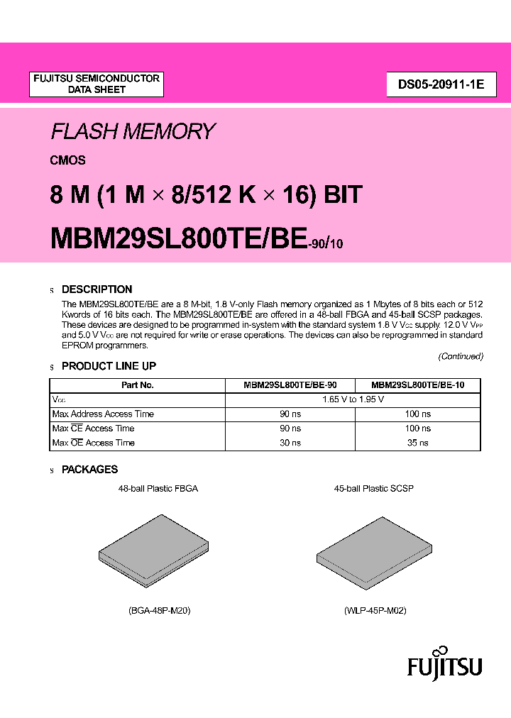 MBM29SL800BE-10PW_2891816.PDF Datasheet