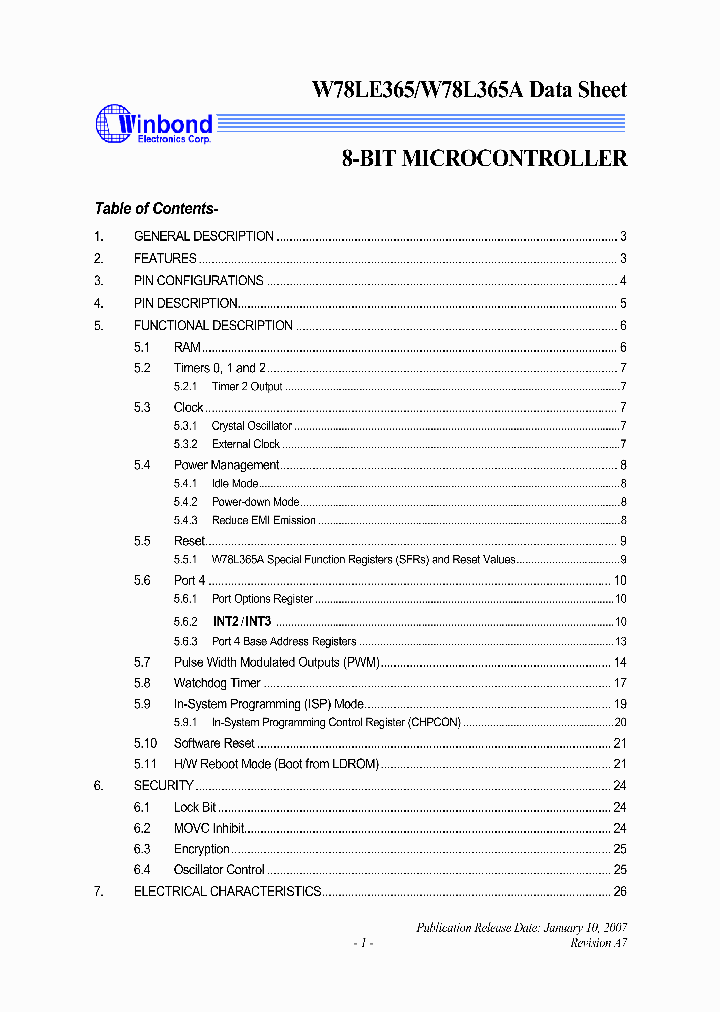 W78LE36507_3000623.PDF Datasheet