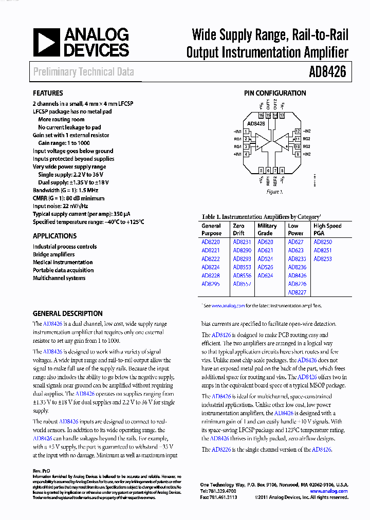 AD8426_3098618.PDF Datasheet