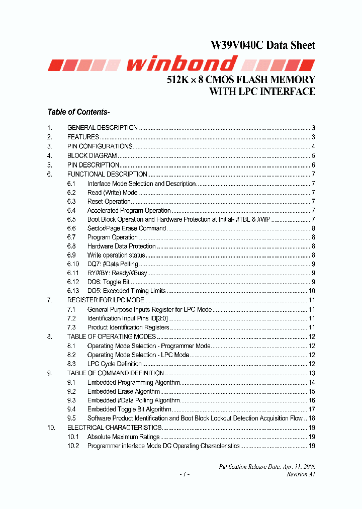 W39V040C_3109675.PDF Datasheet