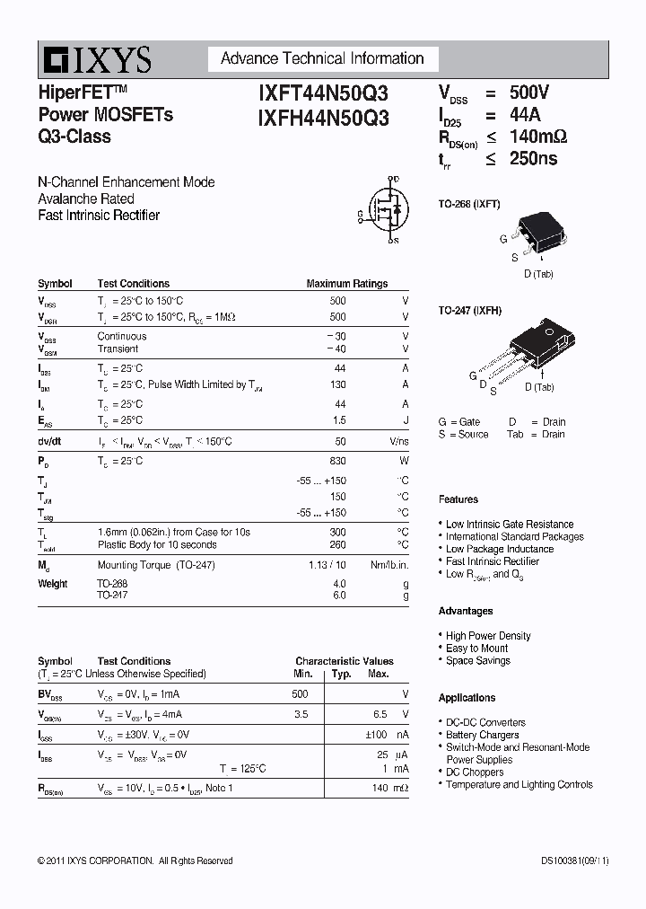 IXFT44N50Q3_3294267.PDF Datasheet