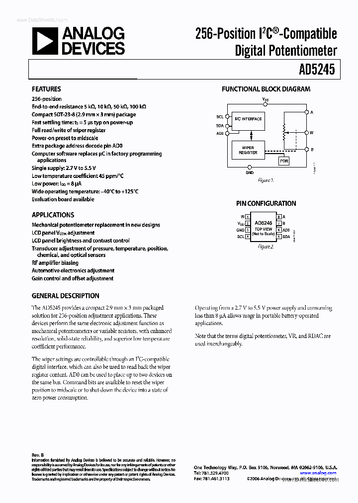 AD5245BRJZ10-XX_3305600.PDF Datasheet