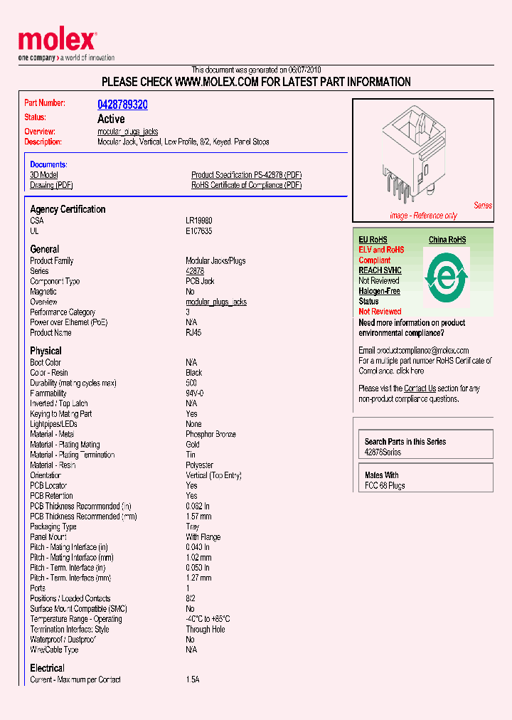 42878-9320_3522576.PDF Datasheet