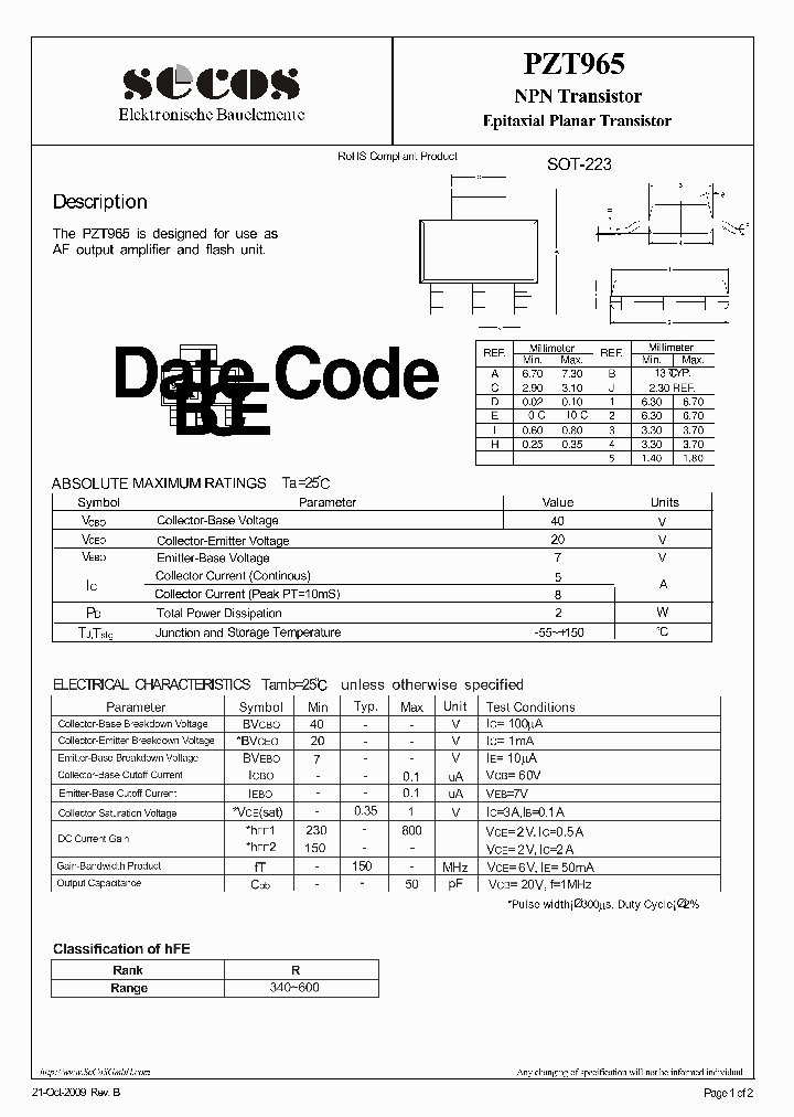 PZT965_3698954.PDF Datasheet