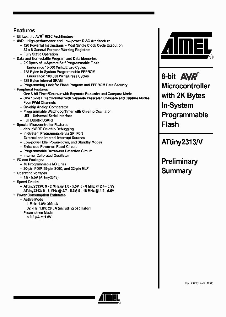 ATTINY2313V-8MU_3748957.PDF Datasheet