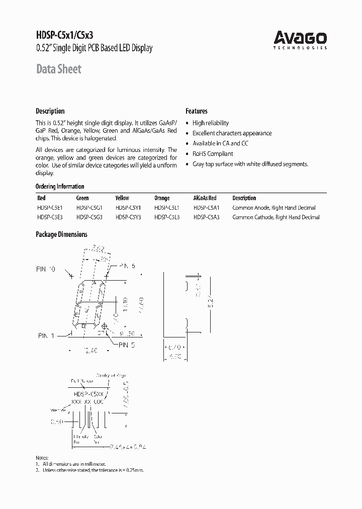 HDSP-C5Y3_3838209.PDF Datasheet