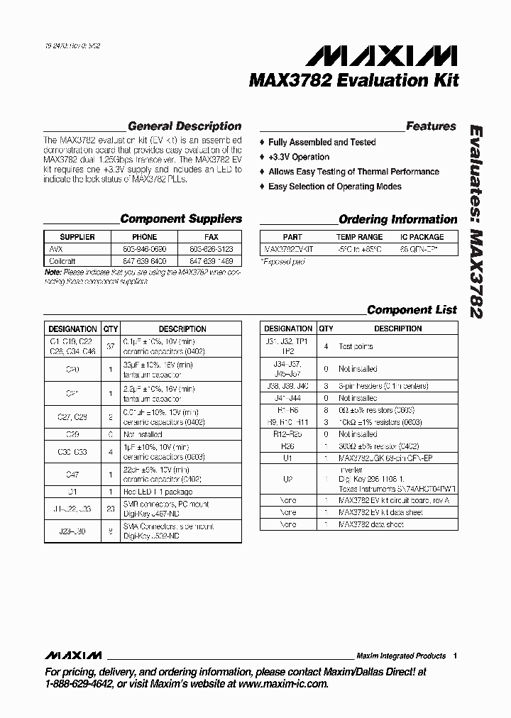 MAX3782EVKIT_3850914.PDF Datasheet