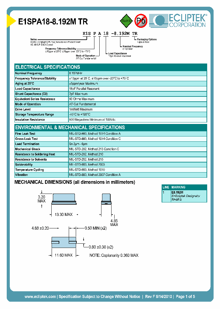 E1SPA18-8192MTR_3863163.PDF Datasheet