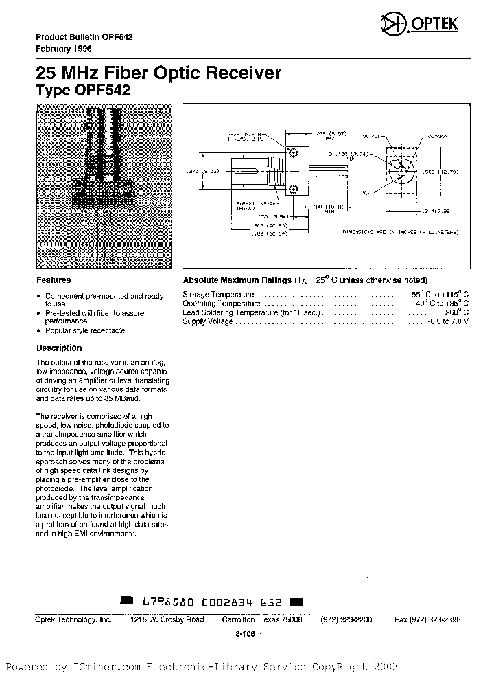 OPF542_3879431.PDF Datasheet