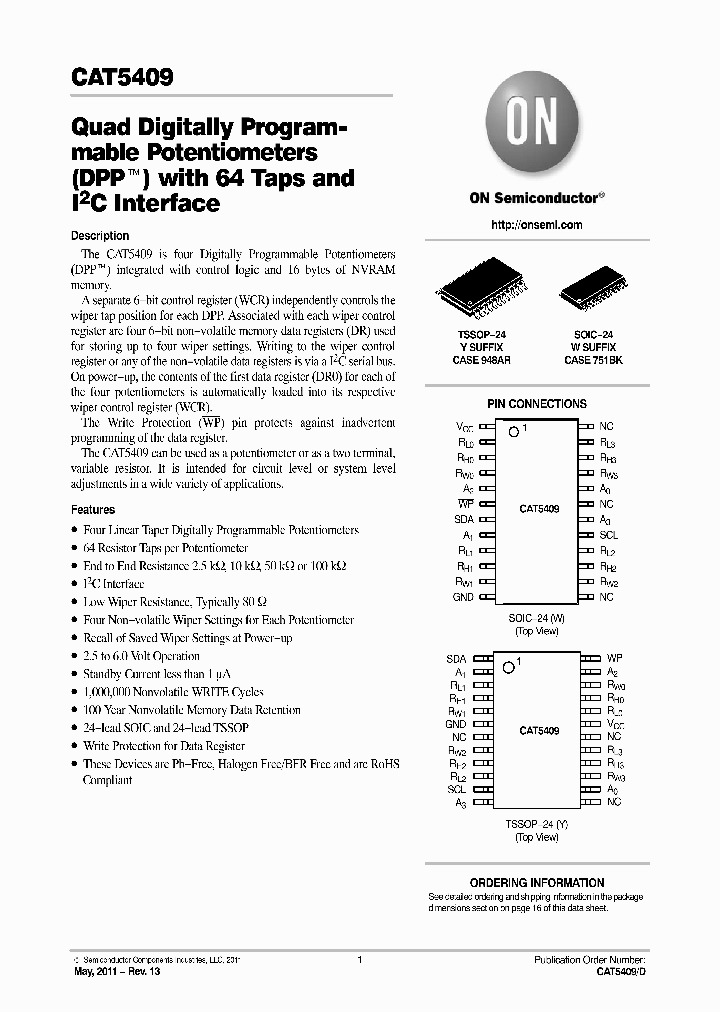 CAT5409YI-25_3936344.PDF Datasheet