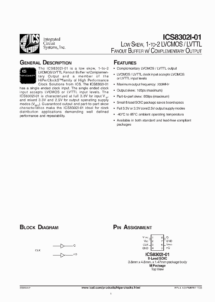 ICS8302AMI-01LFT_3958948.PDF Datasheet