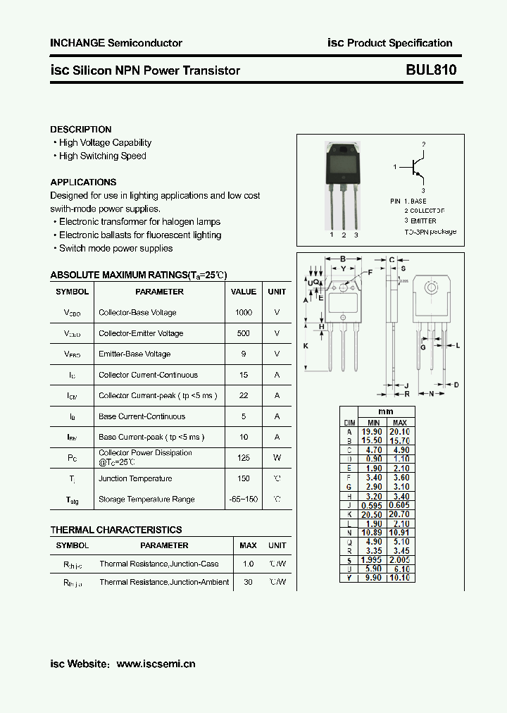 BUL810_4269430.PDF Datasheet