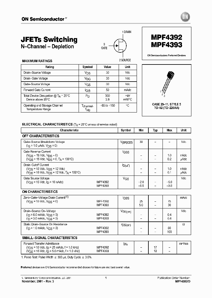 MPF4392-D_4322522.PDF Datasheet