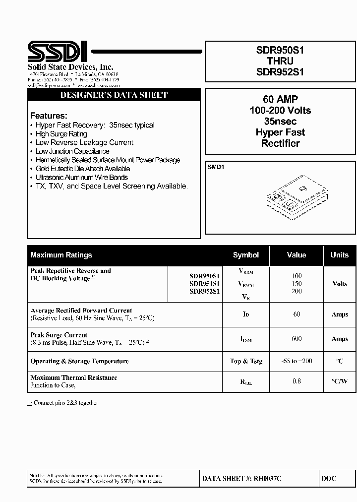 SDR951S1_4391481.PDF Datasheet