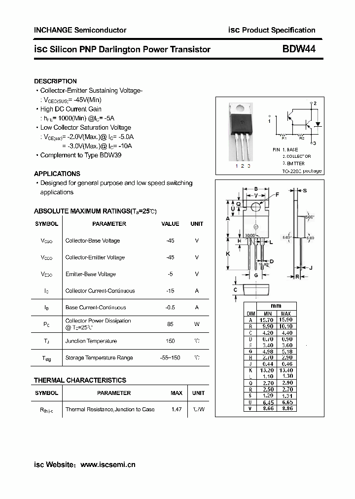 BDW44_4567163.PDF Datasheet