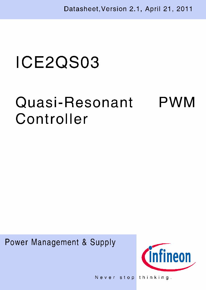 ICE2QS0311_4582424.PDF Datasheet