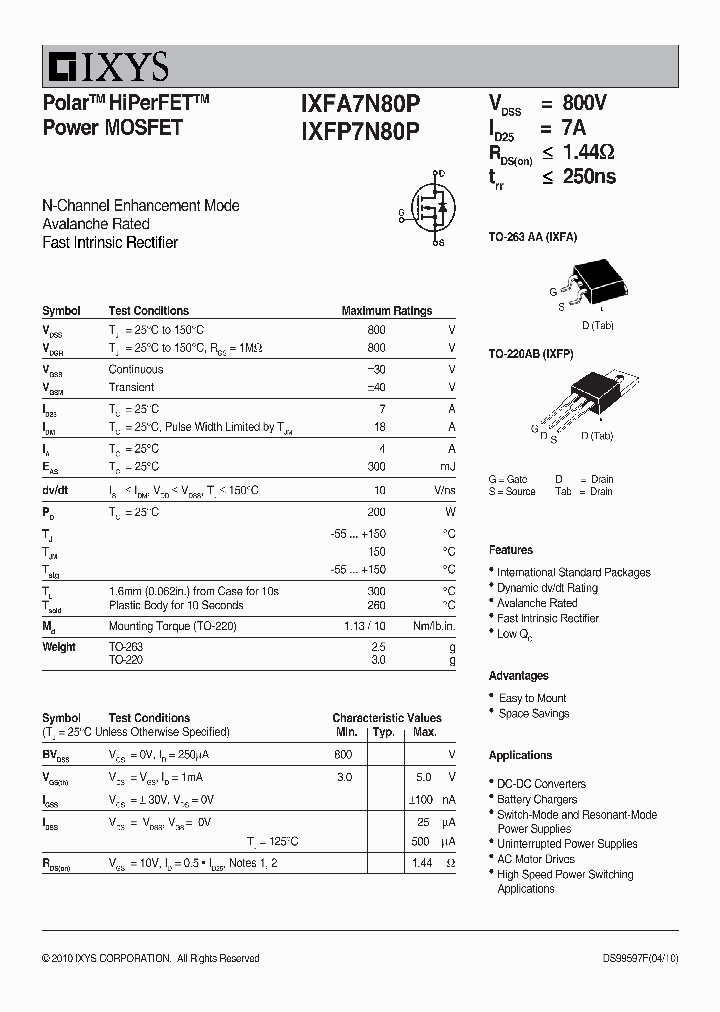 IXFA7N80P_4584080.PDF Datasheet