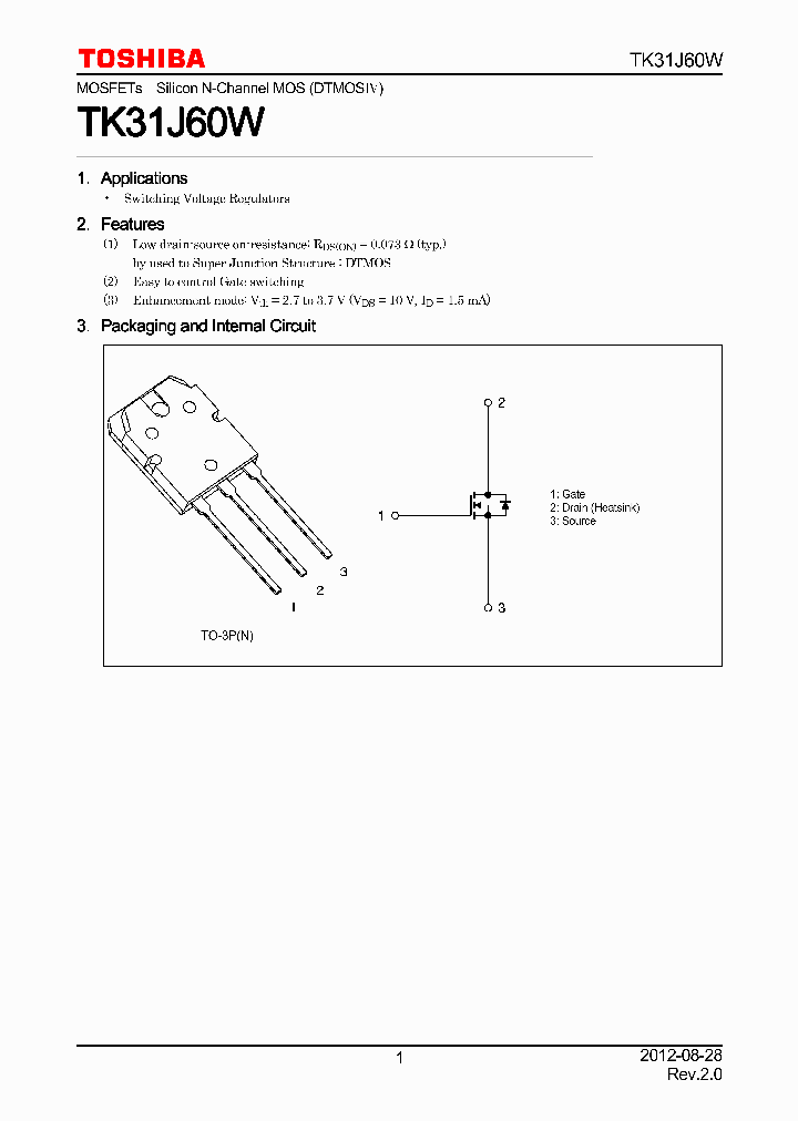 TK31J60W_4616967.PDF Datasheet