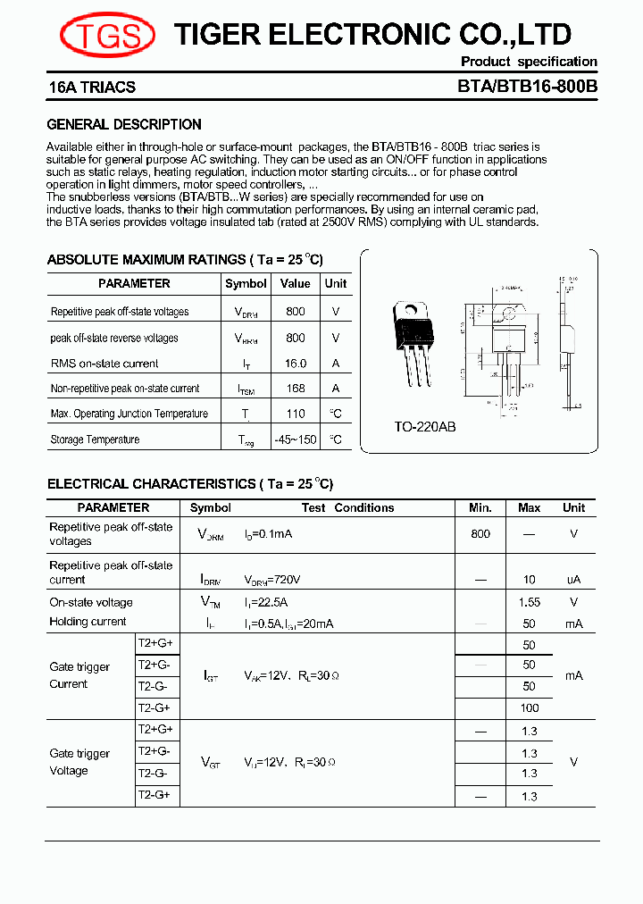 BTA16-800B_4622443.PDF Datasheet