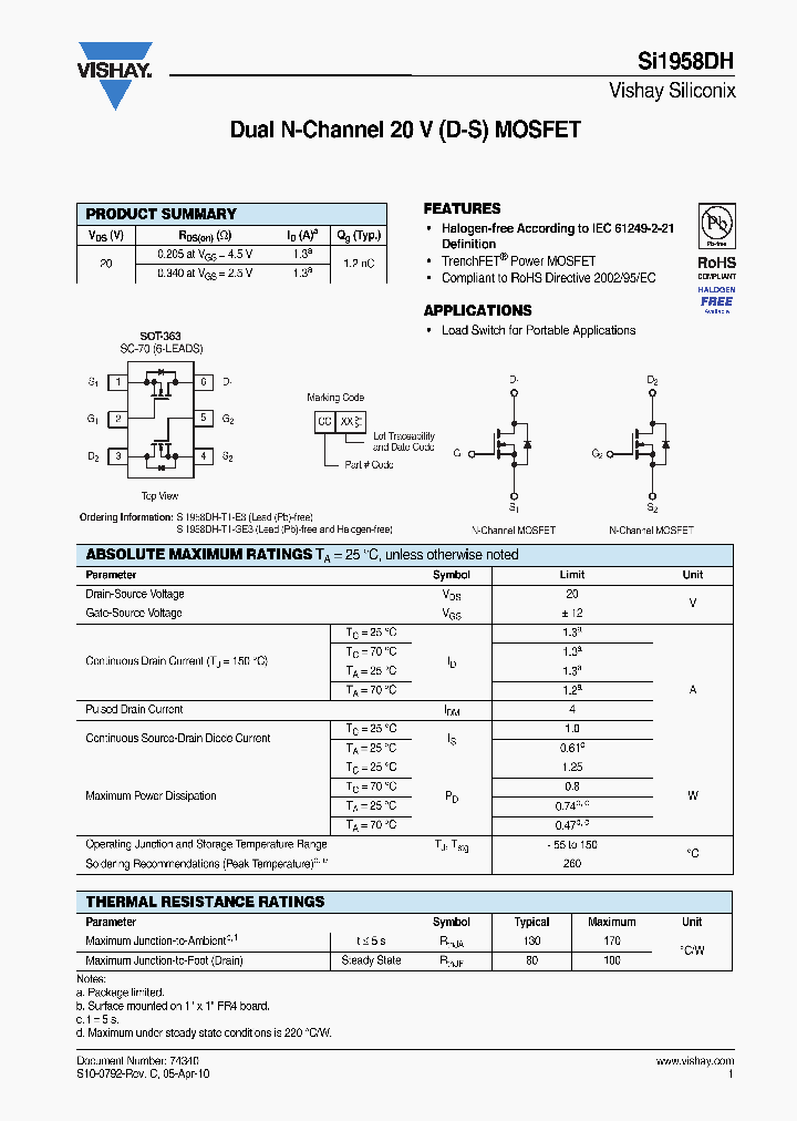 SI1958DH_4623268.PDF Datasheet