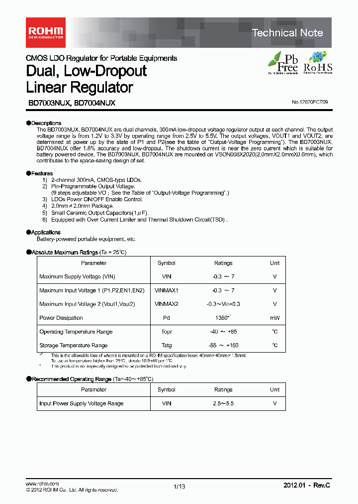 BD7003NUX11_4644130.PDF Datasheet