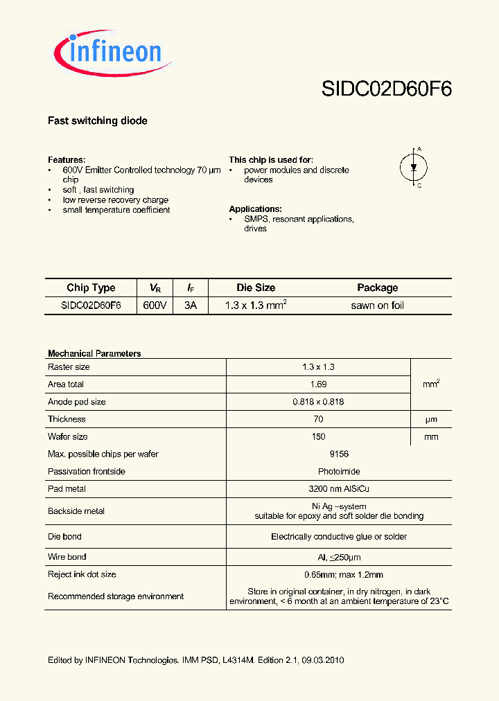 SIDC02D60F610_4669590.PDF Datasheet