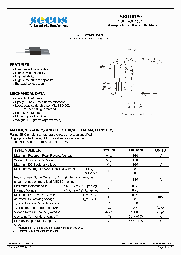 SBR10150_4703502.PDF Datasheet