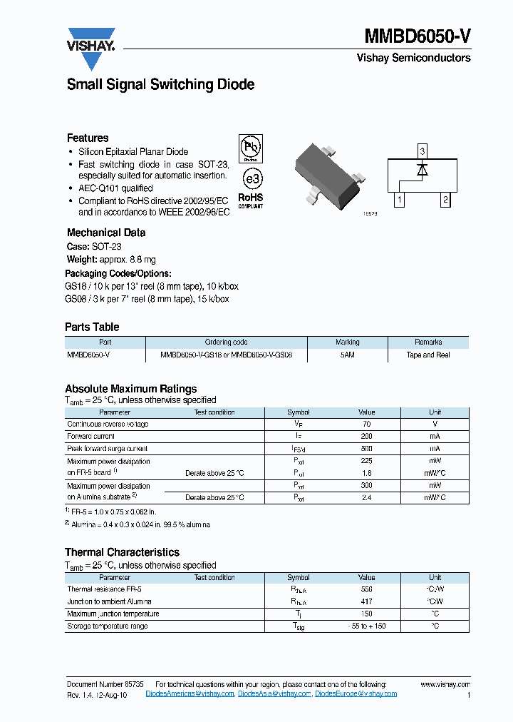 MMBD6050-V12_4845252.PDF Datasheet