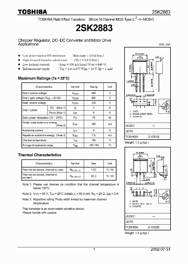 2SK2883_5039574.PDF Datasheet