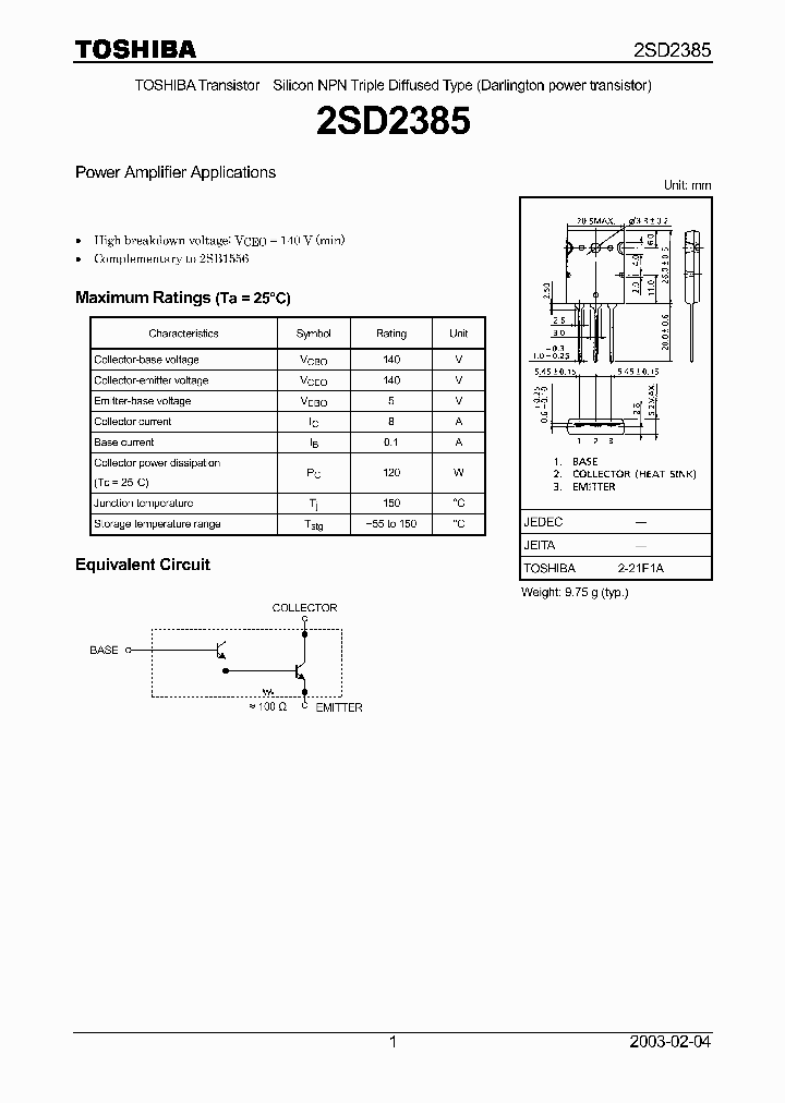 2SD2385_5062432.PDF Datasheet