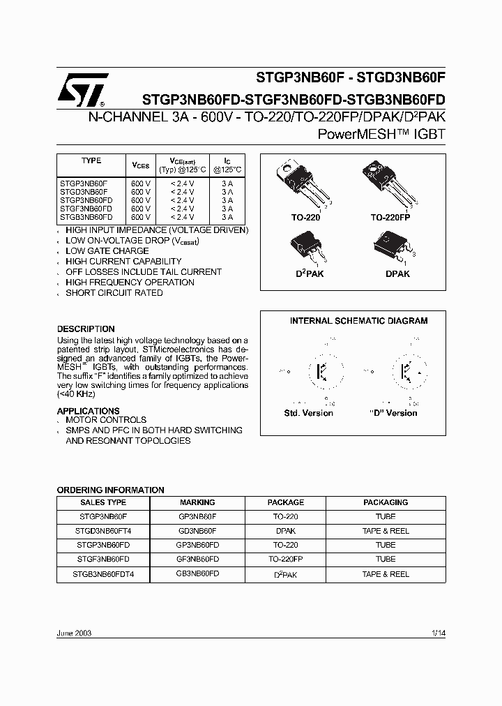 STGF3NB60FD_5081927.PDF Datasheet