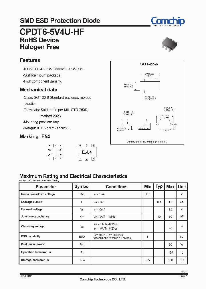 CPDT6-5V4U-HF_5118285.PDF Datasheet