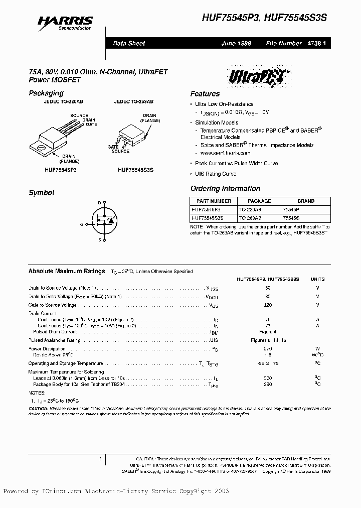 HUF75545S3ST_5269772.PDF Datasheet