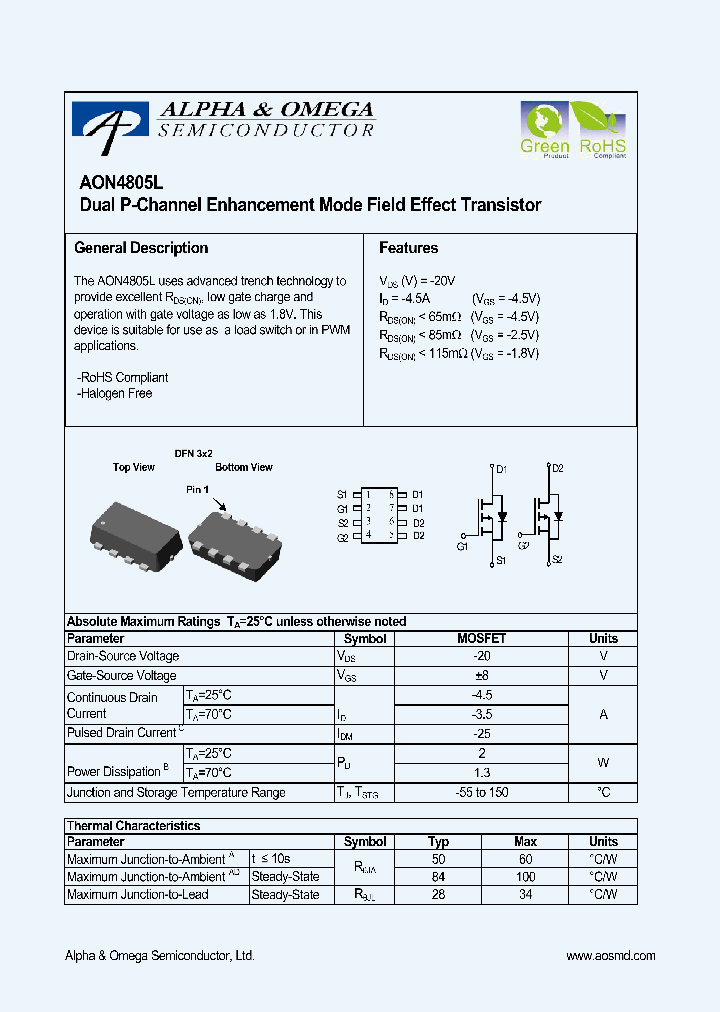 AON4805L_5335485.PDF Datasheet