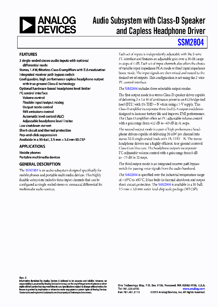 SSM2804_5345646.PDF Datasheet