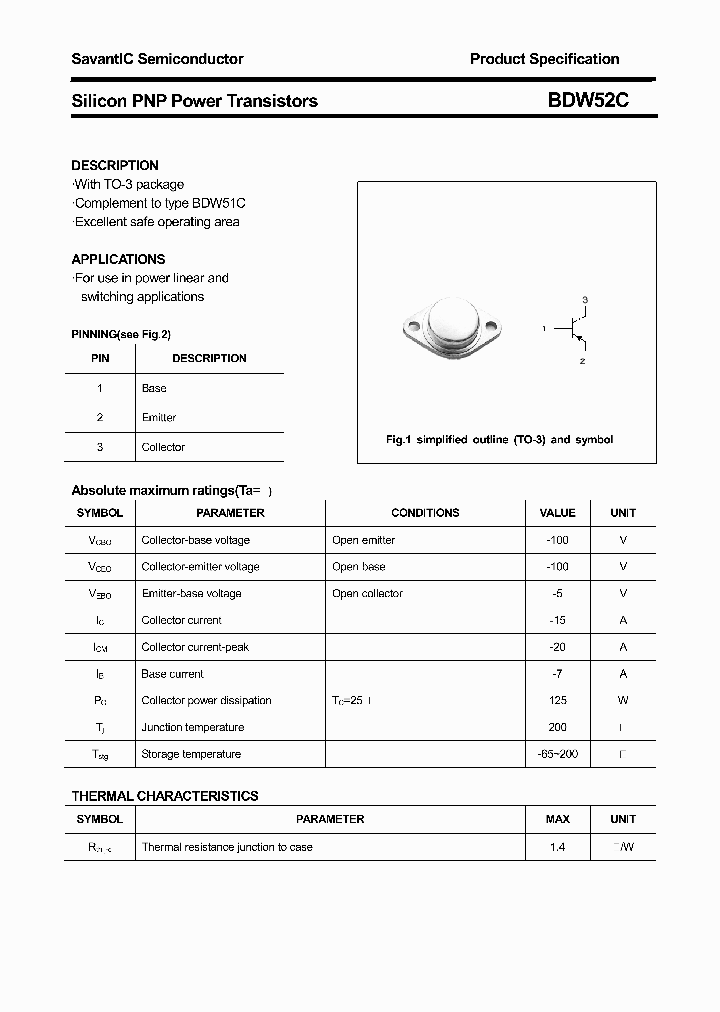 BDW52C_5360501.PDF Datasheet