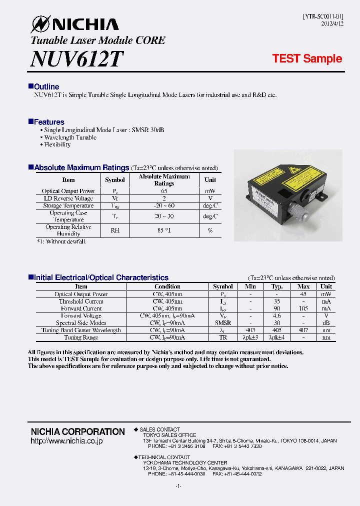 NUV612T_5393556.PDF Datasheet