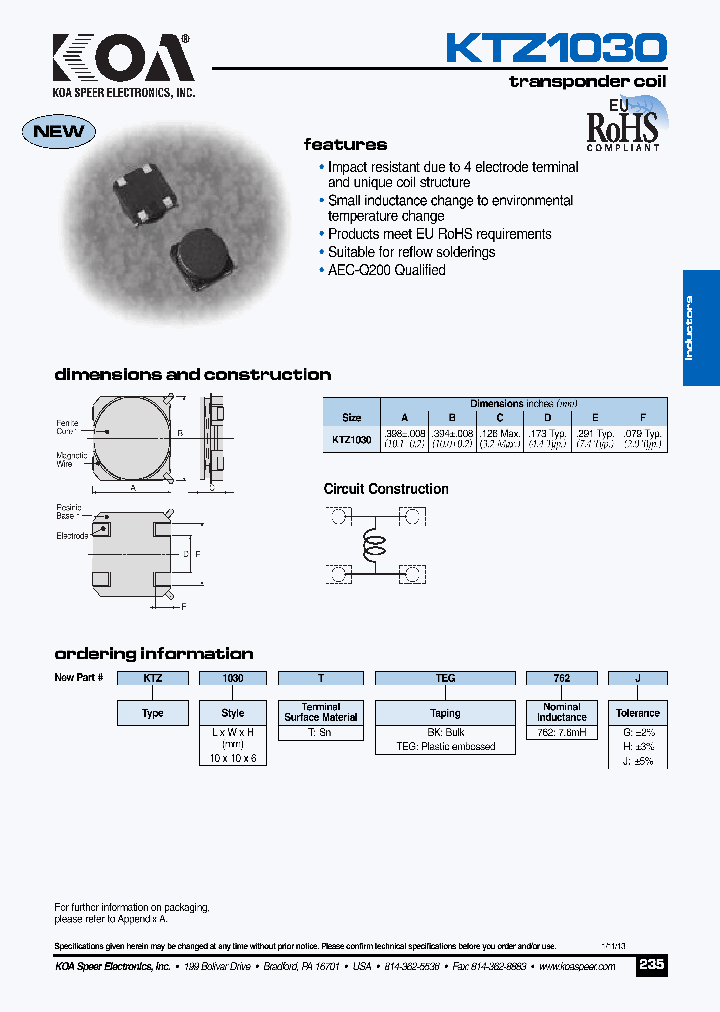 KTZ1030TTEG762G_5401241.PDF Datasheet