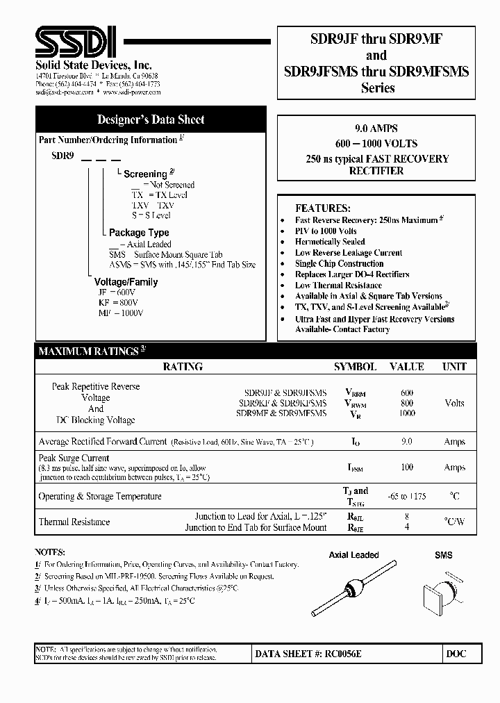 SDR9MFSMS_5409220.PDF Datasheet