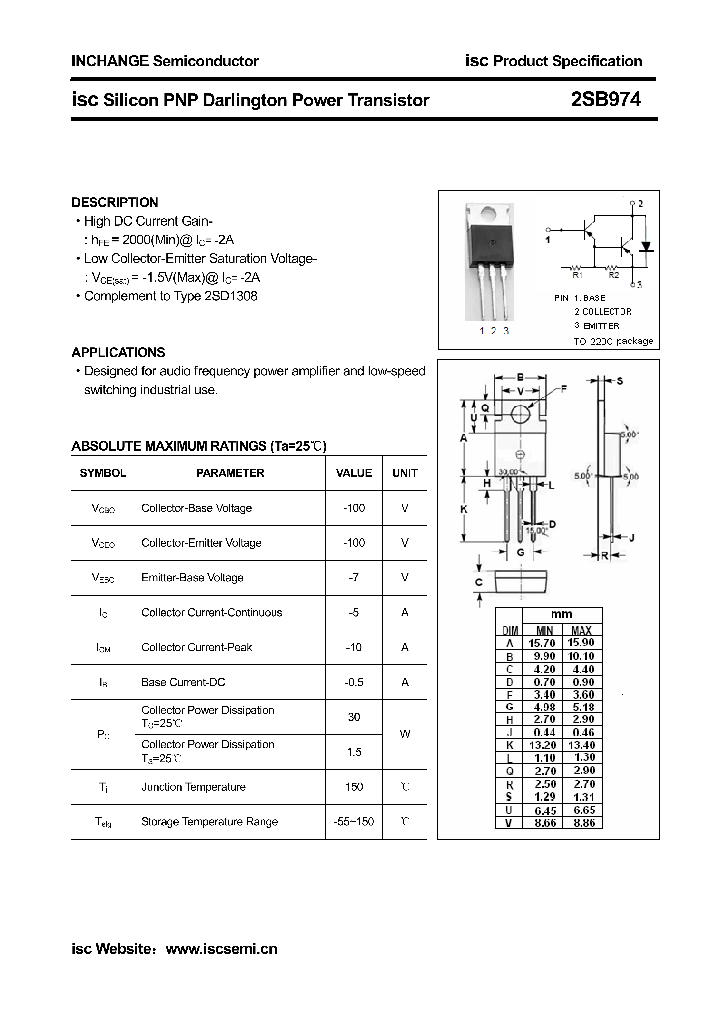 2SB974_5507257.PDF Datasheet