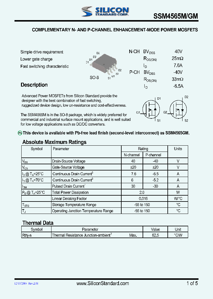 SSM4565GM_5507416.PDF Datasheet