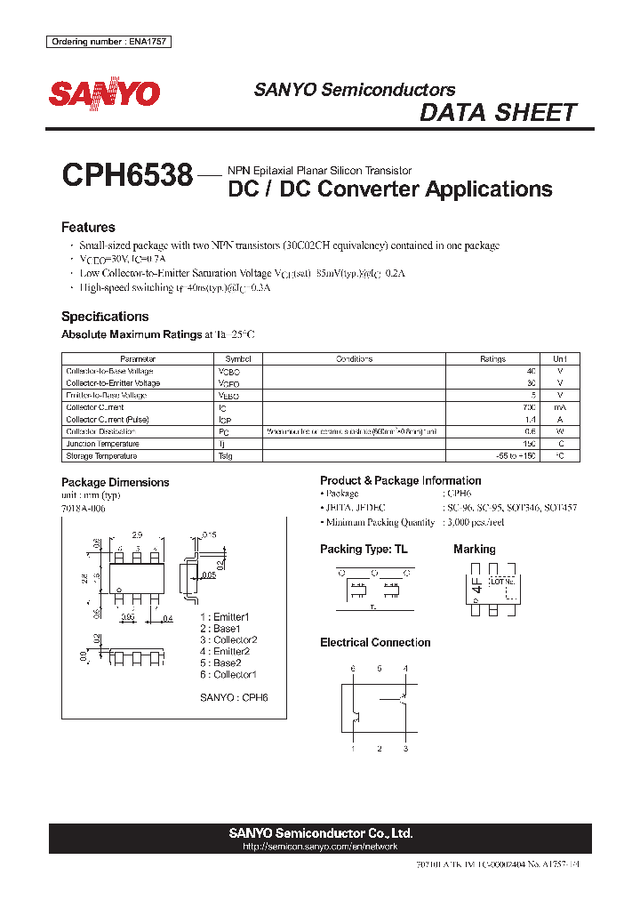 CPH6538_5618488.PDF Datasheet