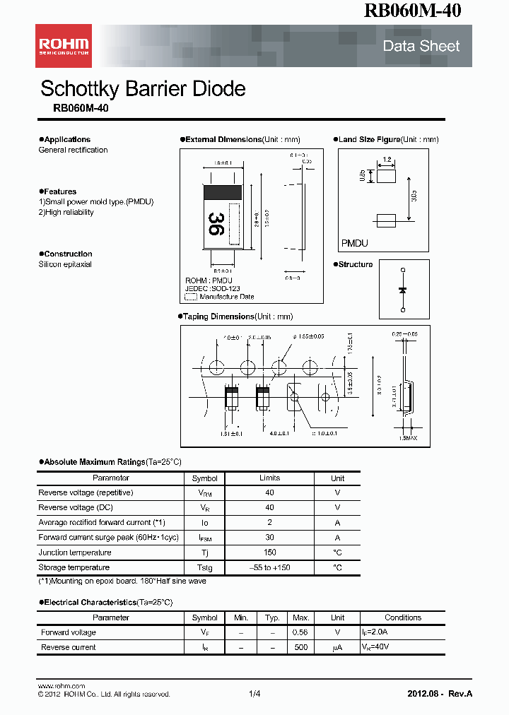 RB060M-40_6380117.PDF Datasheet