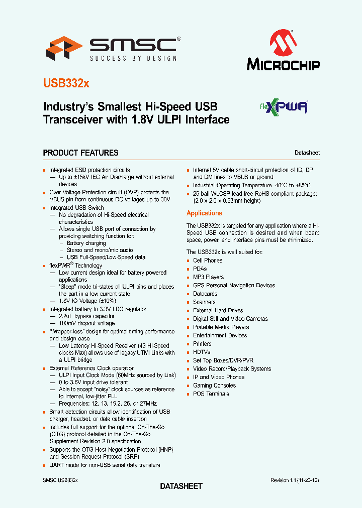 USB3322C-GL-TR_6471973.PDF Datasheet