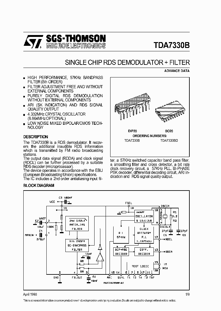 TDA7330B_6567236.PDF Datasheet