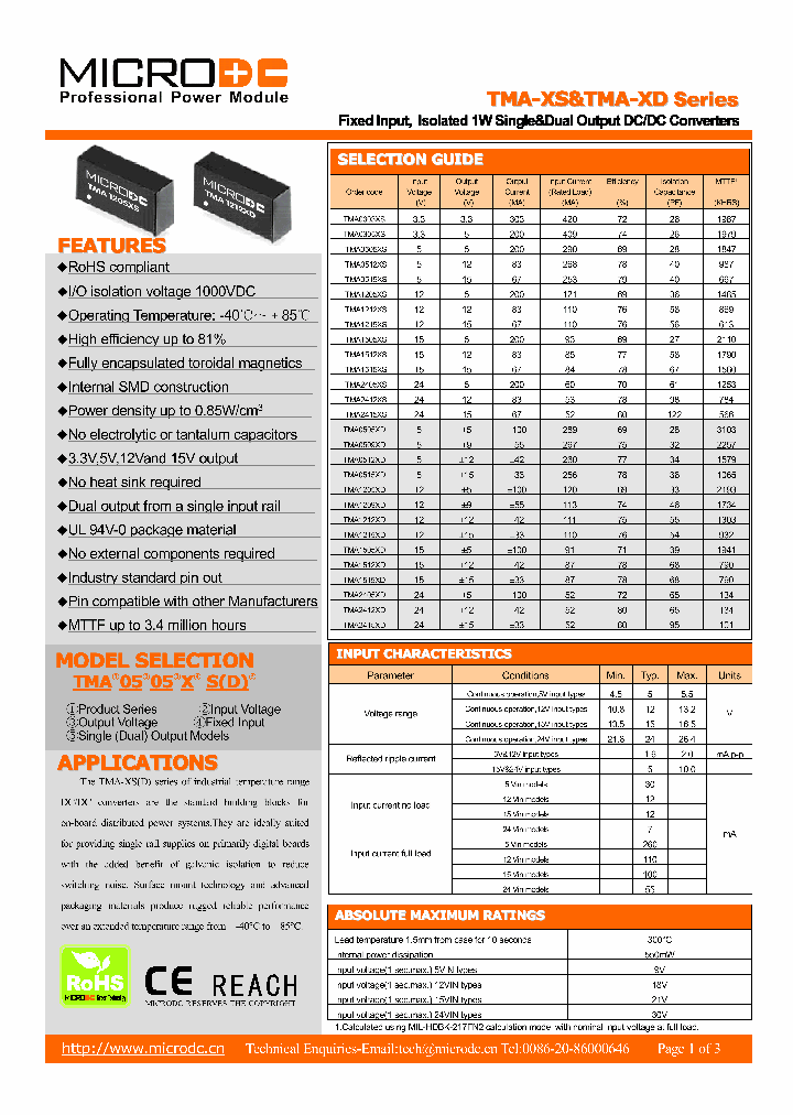 TMA-XD_6570815.PDF Datasheet